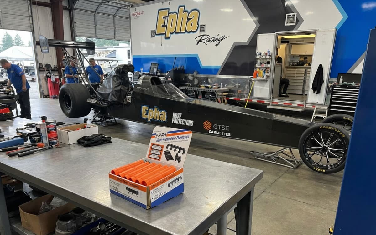 EPHA dragster with hose protection